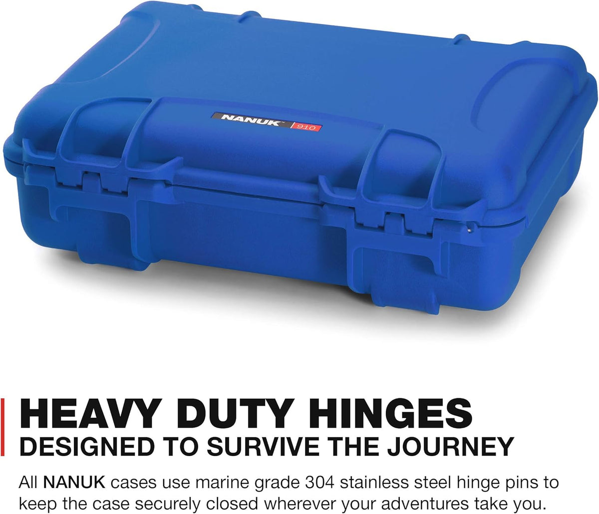 Nanuk 910 Waterproof Hard Case Empty - Blue (910-0008)