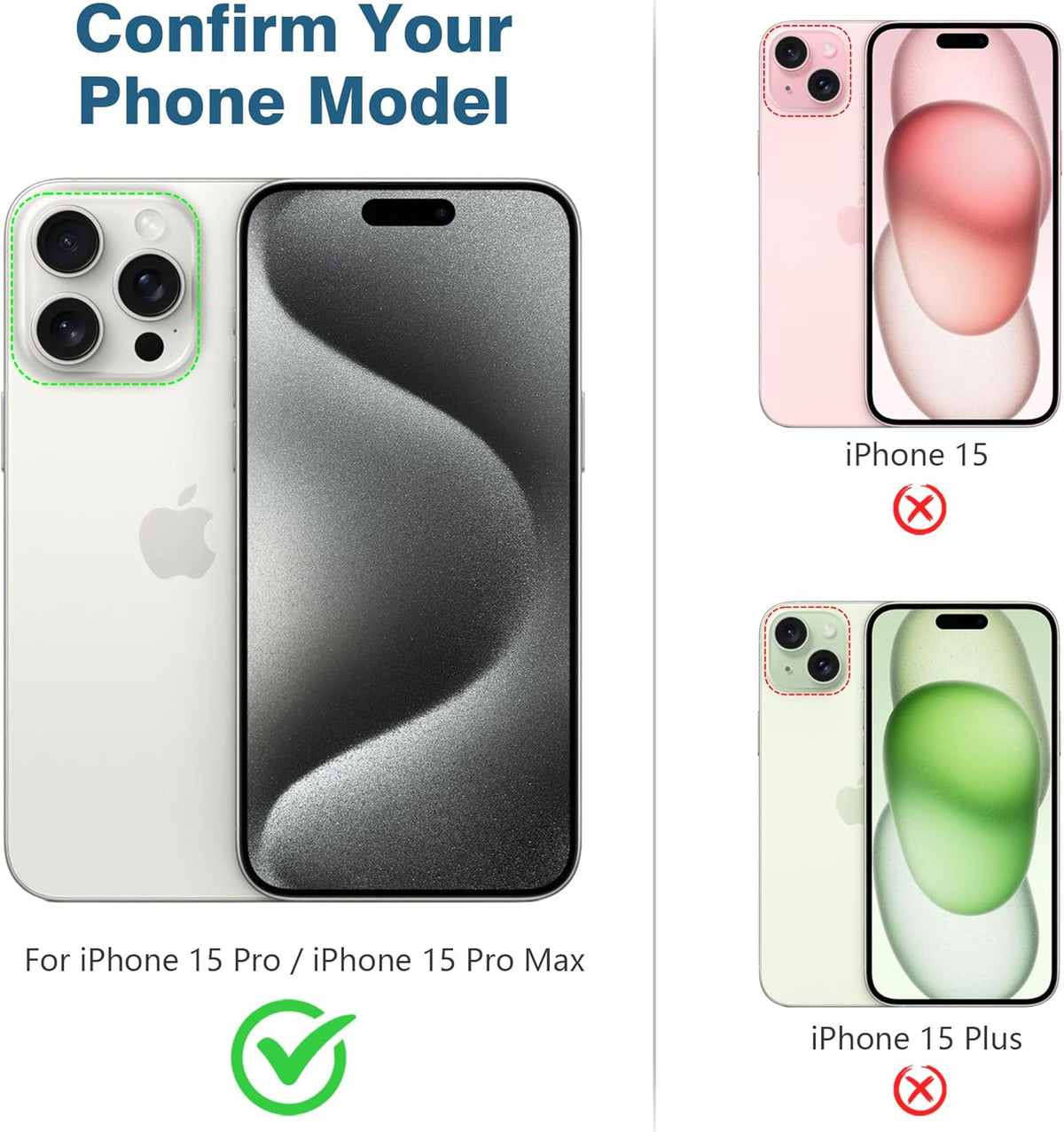 AGVEE 3+3 Camera Lens Protector for iPhone 15 Pro 6.1" / 15 Pro Max 6.7", Brushed Metal Ring 9H Tempered HD Glass Camera Protector Cover Film, Pink