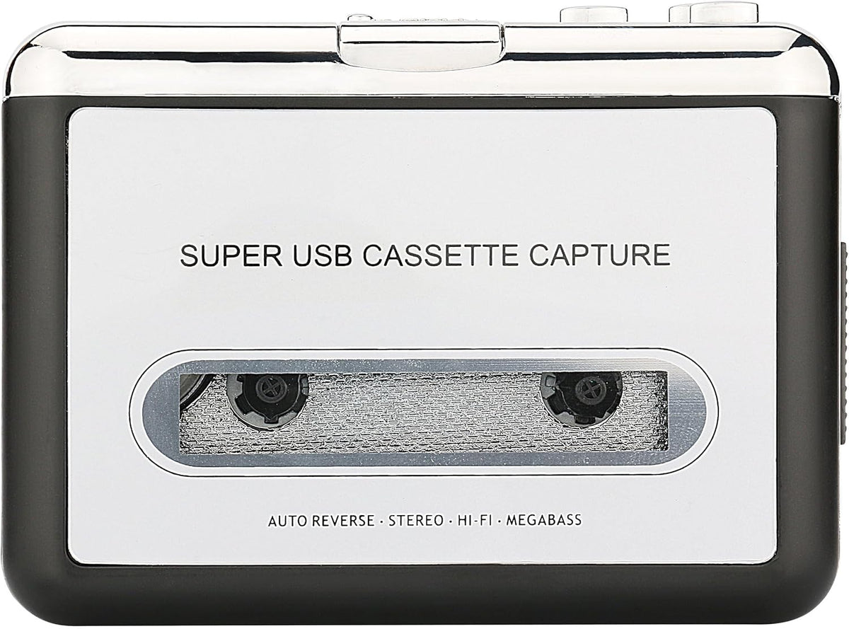 Cassette Cassette Cassette Reshow Tape Player Portable Tape Player Audio to Digital Converter, Compatible with Laptops