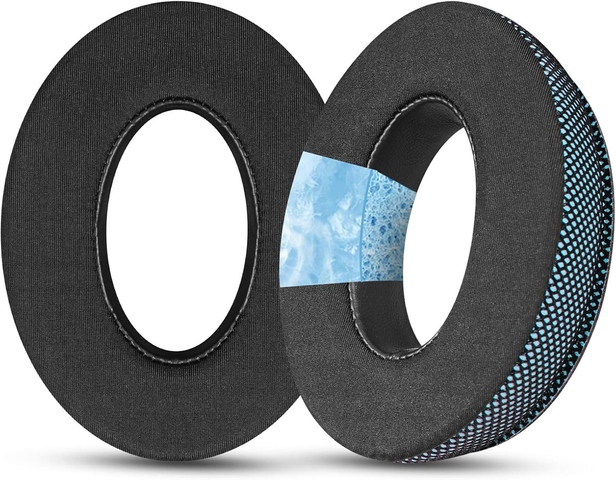 Ice Gel Headphones Replacement Ear Pads for Bose qc45 Replacement Ear Pads - qc35&qc35 ii Replacement Ear pads/qc25 Replacement Ear Pads - Black/Blue