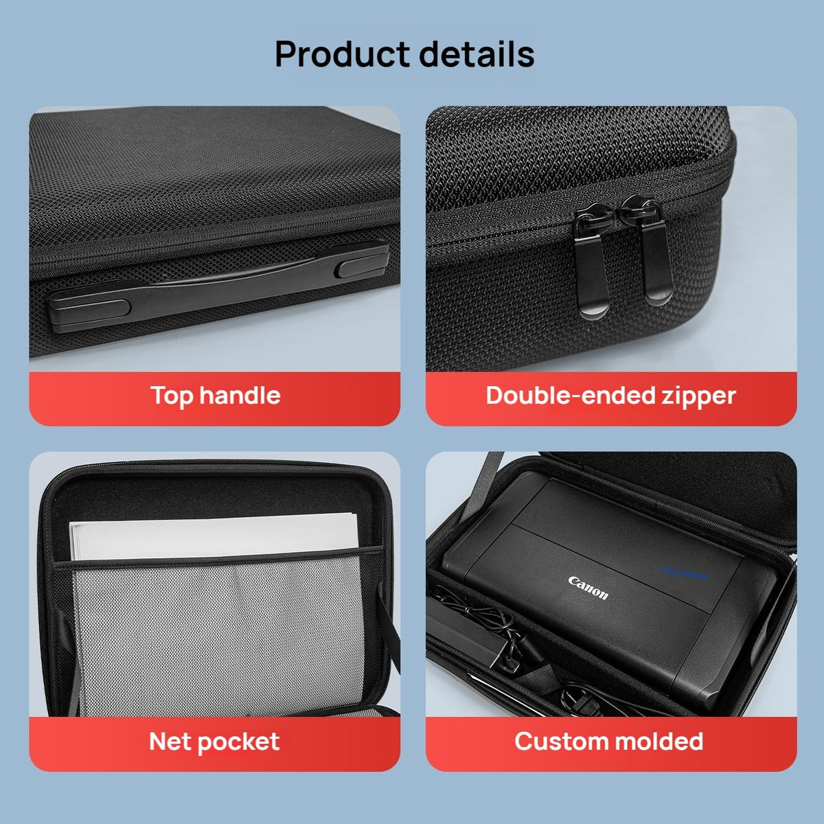 CltrCr Hard Travel Case Replacement for Canon PIXMA TR160 / TR150 / iP110 Wireless Portable Printer (Only Case)