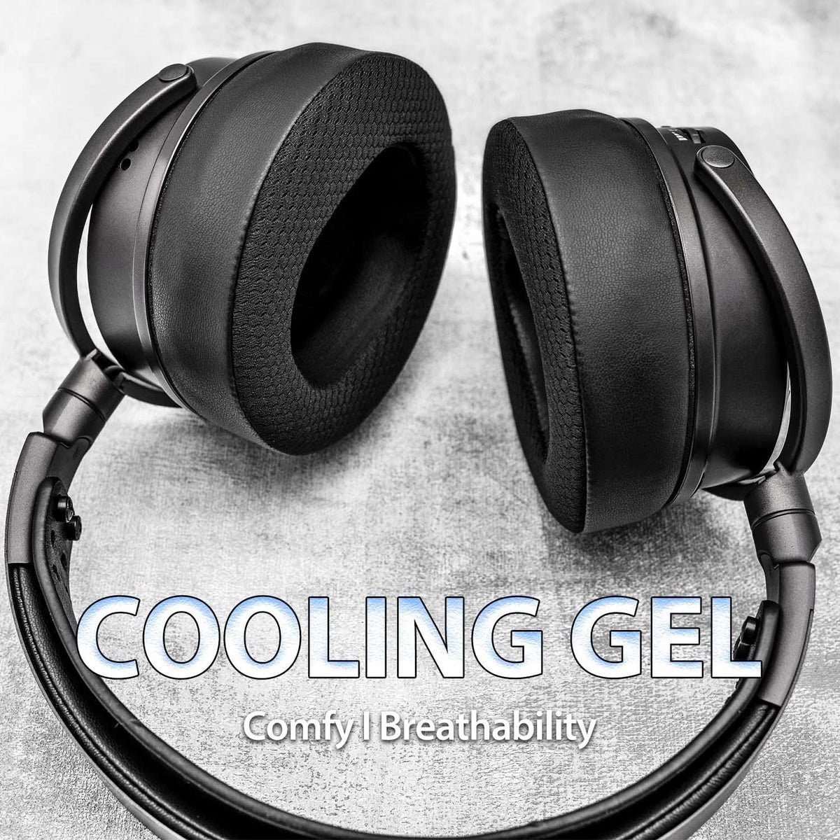 TRANSTEK Replacement Earpads Compatible with Audeze Maxwell Headphones, Maxwell Replacement Ear Cushion, Thickness and Noise Isolation Foam (Cooling Gel Mesh)