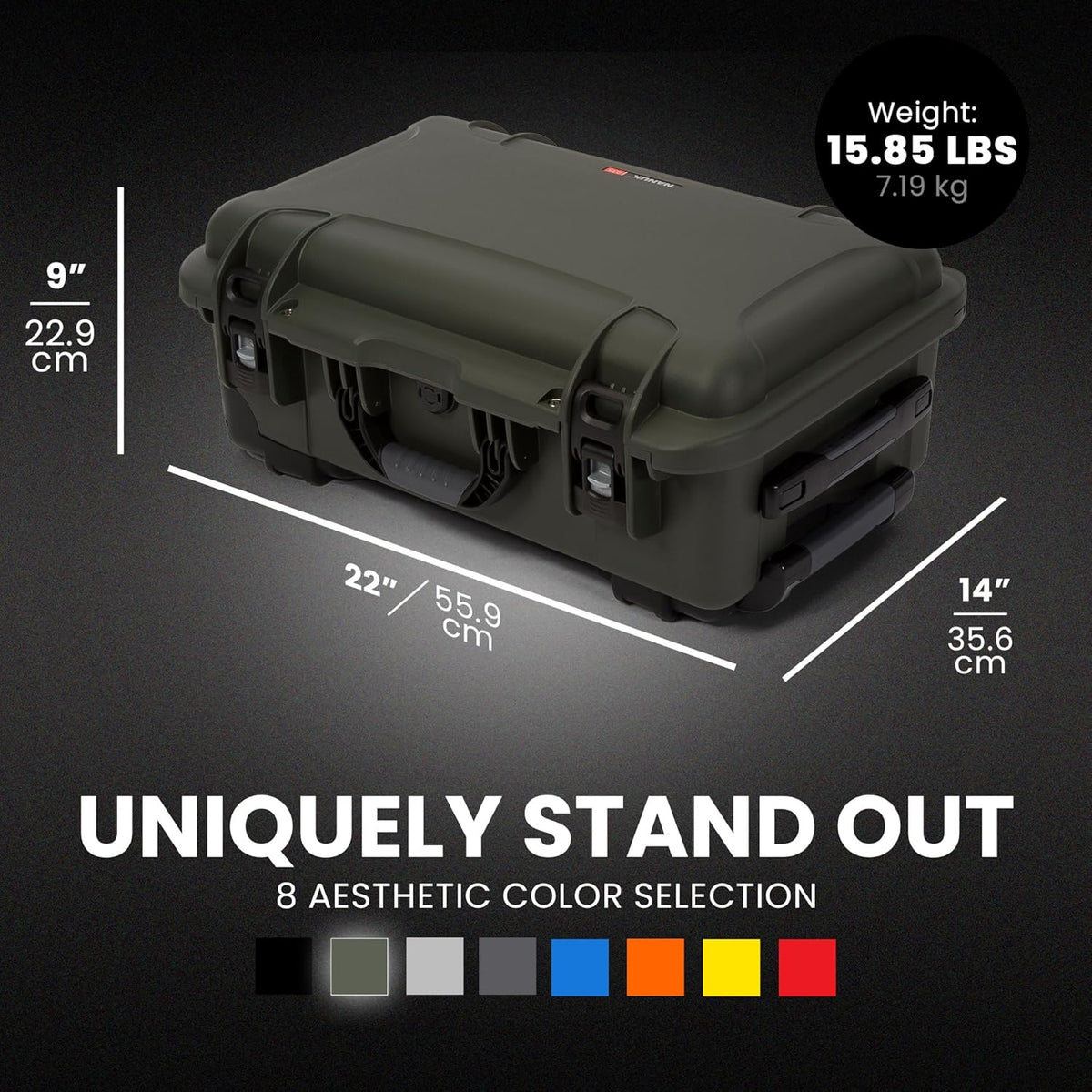 NANUK Wheeled Series 935 Lightweight NK-7 Resin Waterproof Protective Case