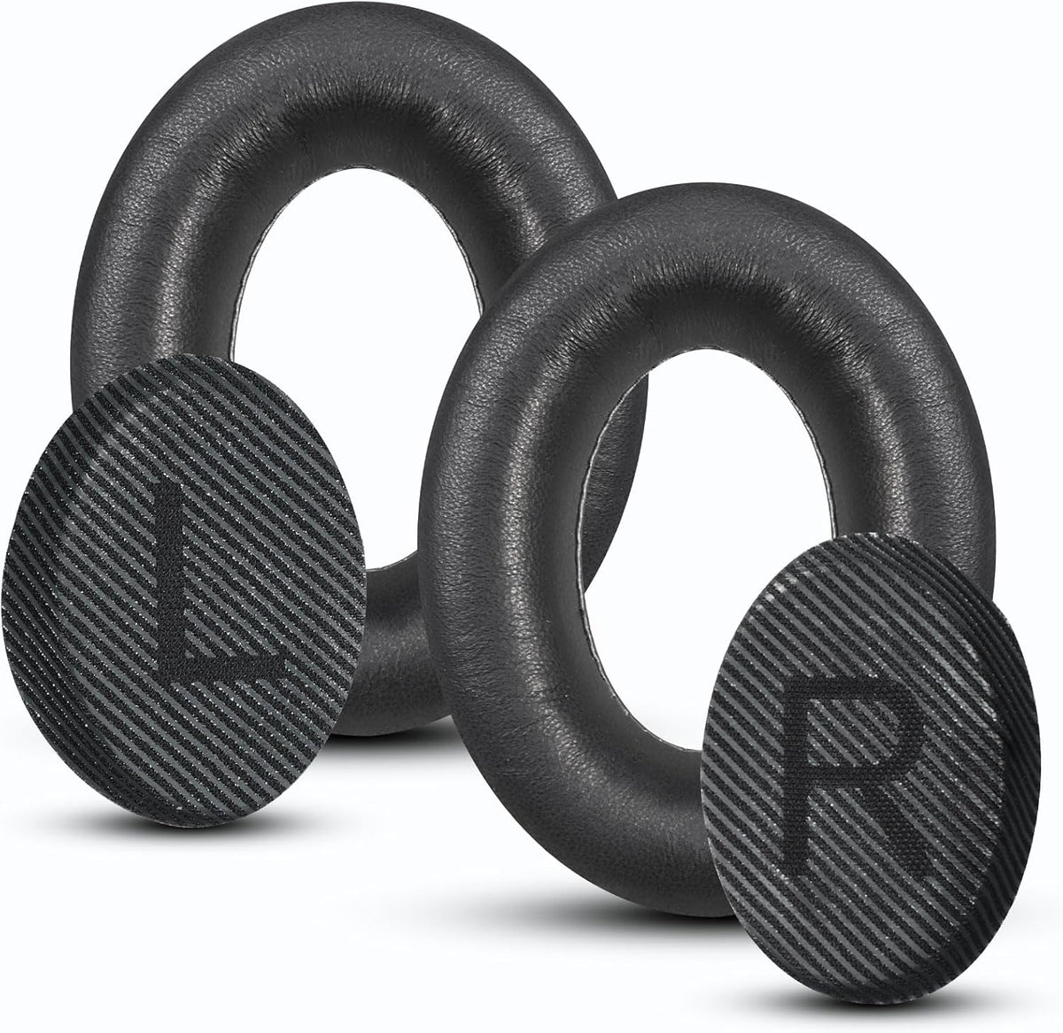 Headphones Replacement Ear Pads, Sheepskin Ear Cushions for Bose QuietComfort 35 (QC35) Improved Durability, Ear Pads Cushions with High-Density Foam, Thickness and Sound Isolation - Black