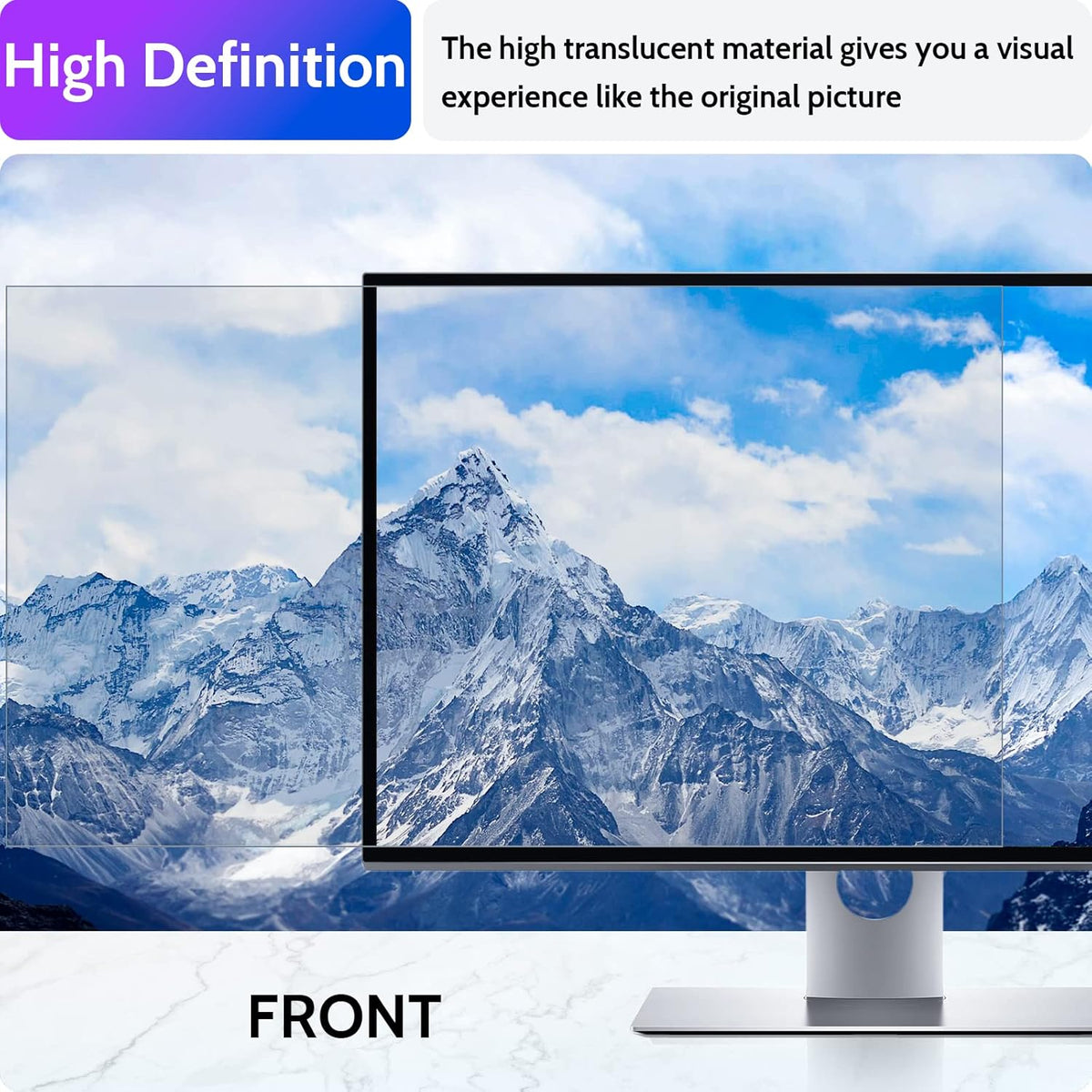 Privacy Screen for Computer Monitor 24 Inch 16:10 Aspect Ratio, Anti Blue Light Glare Removable 24 in Privacy Screen Filter Protective Film, HD 24 Inch Privacy Screen Protector for Monitor