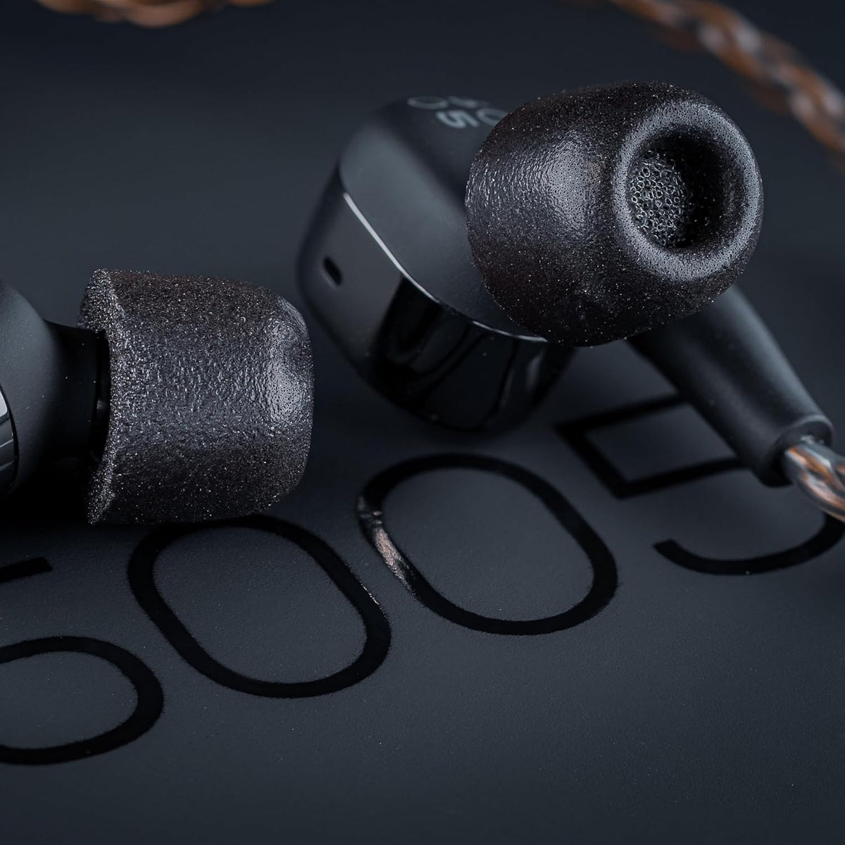 Comply 500 Core Series | Memory Foam Replacement IEM Ear Tips for KZ, Moondrop, FiiO Sennheiser & More | Superior Noise Isolation, Ultimate Comfort, Secure Fit | Round, Black, Medium (3 Pairs)