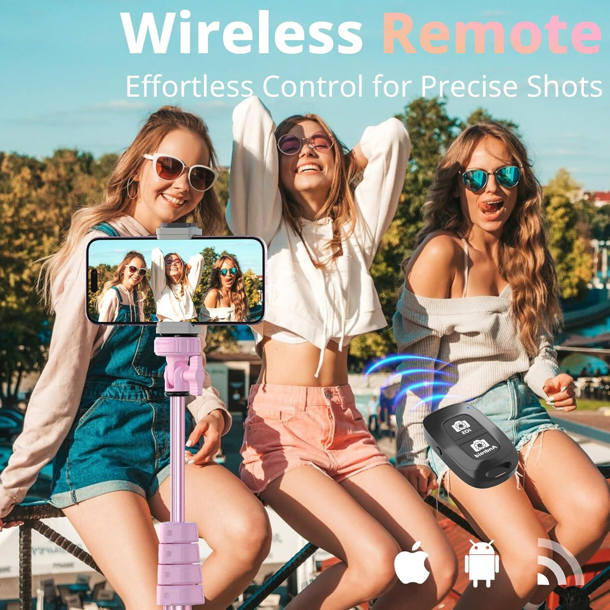 UBeesize 62" Phone Tripod & Selfie Stick, Camera Tripod Stand with Wireless Remote and Phone Holder,Compatible with iPhone Android Phone, Perfect for Selfies/Video Recording/Live Streaming Pink