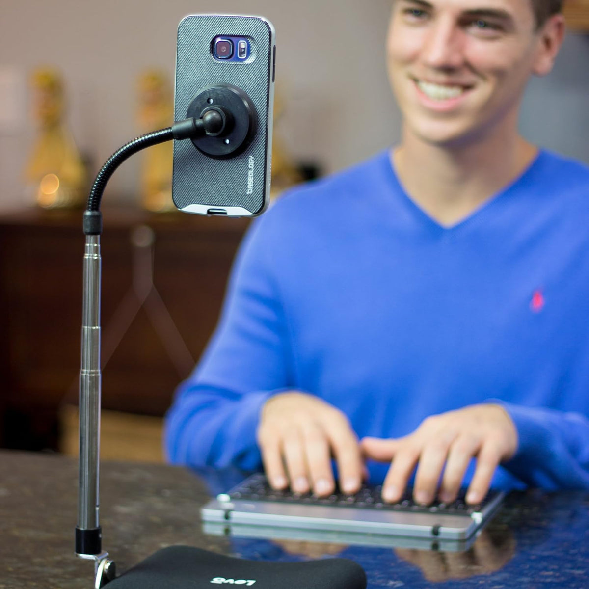 LEVO Extend Your Phone - Hands Free Mobile Phone Holder Stand Mount Tripod Selfie Stand for Best Smartphones in Your Chair, Bed, Recliner, Table, Desk, Home, Beach and Travel iPhone, Galaxy, Nexus