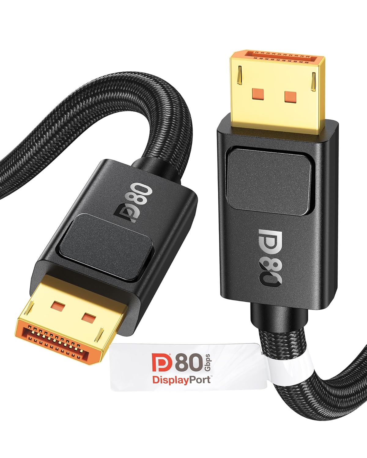 80Gbps 2.1 6.6FT, [16K@60Hz, 8K@240Hz, 4K@480Hz 240Hz] DP80 DSC1.2a 5090 7900XTX Silkland DisplayPort Cable [VESA