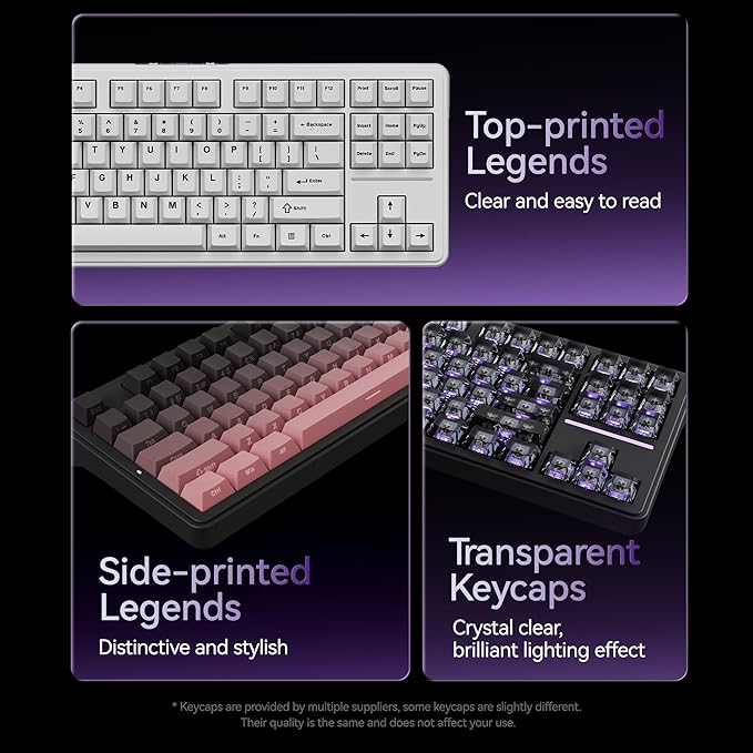 ATK A87 Pro Wireless Mechanical Keyboard 87-Key TKL Gasket Mount Hot-Swap Tri-Mode RGB (Arctic Snow)