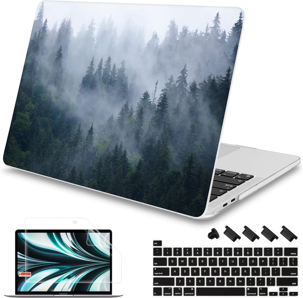 Mektron for MacBook Pro 16 inch Case A2141 Release 2019 2020, Soft-Touch Plastic Hard Case Cover 16-inch Pro Retina Display with Touch Bar fits Touch ID, Fir Forest