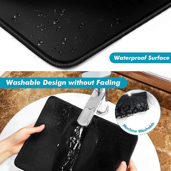 Black Mouse Pad for Desk Basic Mouse Pads Bundle for Compuer and Laptop Big Mouse Mat with Non-Slip Rubber Base &amp Stitched Edges Premium-Textured &amp Waterproof Computer Mousepad (32PC Size