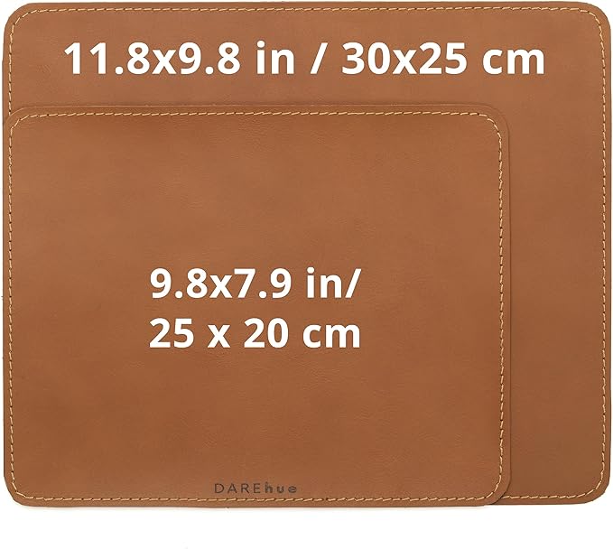 Genuine Leather Mouse Pad (Light Grey Small)