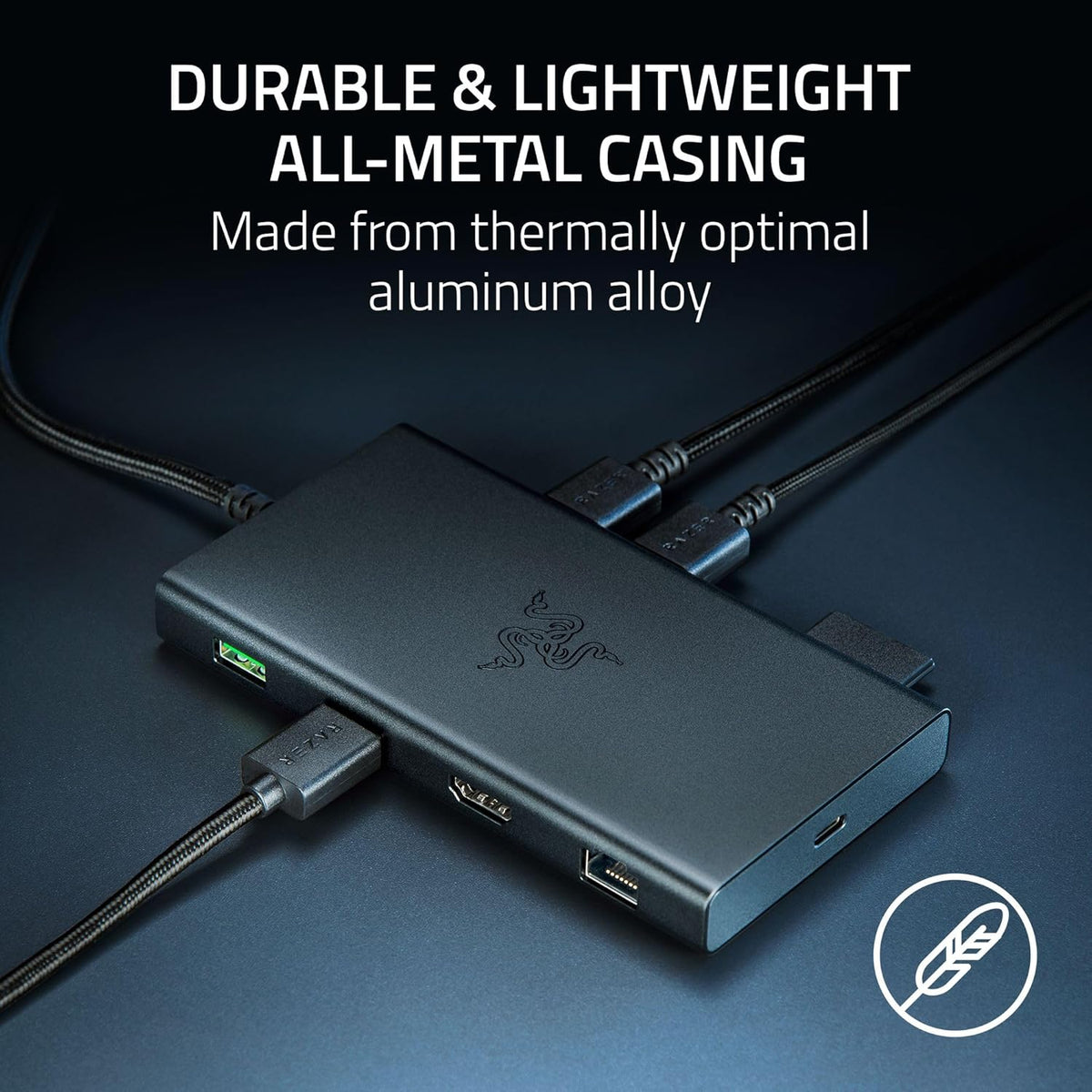 Razer USB C Dock 11-Port Travel Charging Station for Windows Mac Laptop iPad Surface Chromebook Galaxy Tab: Type C, HDMI, Ethernet, MicroSD - 4K 60 Hz Display - 85 W Tablets + Mobile Fast Charge
