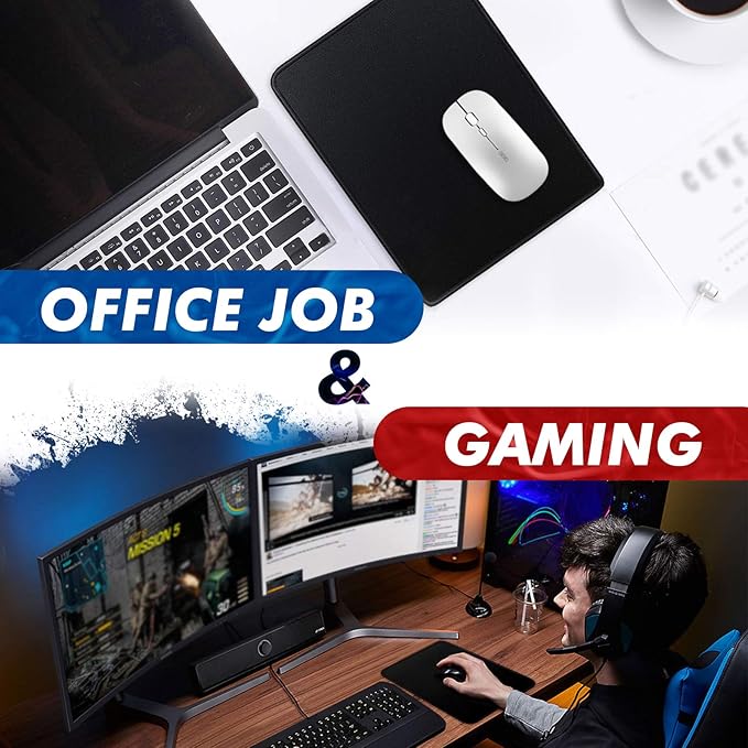 Black Mouse Pad for Desk Basic Mouse Pads Bundle for Compuer and Laptop Big Mouse Mat with Non-Slip Rubber Base &amp Stitched Edges Premium-Textured &amp Waterproof Computer Mousepad (32PC Size
