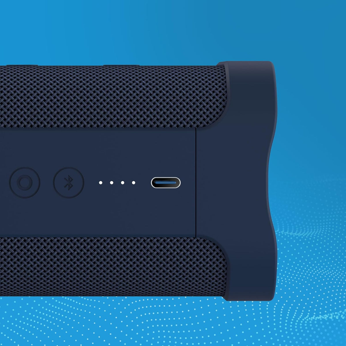 Skullcandy Terrain XL Wireless Bluetooth Speaker - IPX7 Waterproof Portable Speaker, 18 Hour Battery, Nylon Wrist Wrap, True Wireless Stereo (Navy)