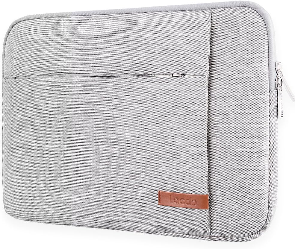 Lacdo Tablet Sleeve Case for 13 inch New iPad Air M3 M2 2025-2024, 13 inch New iPad Pro M4 2024, 12.9" iPad Pro 6 5 4 3 with Magic Keyboard and Smart Keyboard Folio, Water-Resistant Tablet Bag, Gray