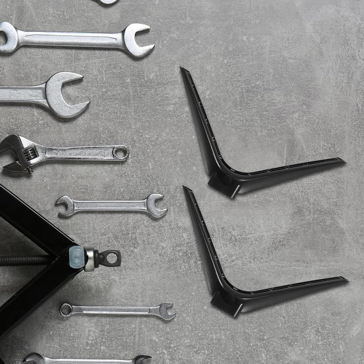 BESPORTBLE 15mm Tabletop Television Stand Bracket with No-Drill Design, Stable Plastic Dual-Hole Base Legs, Replacement