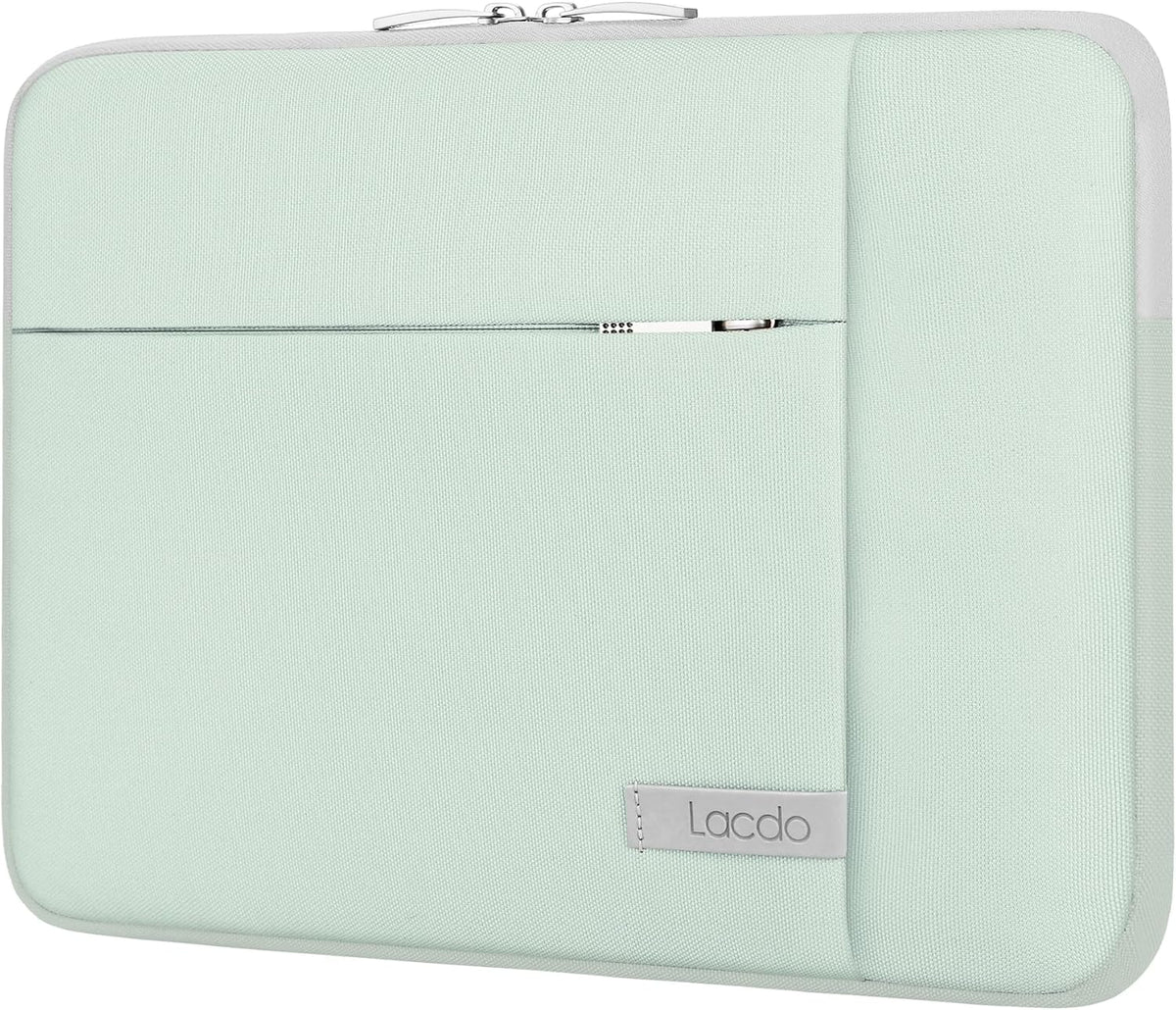 Lacdo Laptop Sleeve Case for 16 inch New MacBook Pro M4/M3/M2/M1 Pro/Max A3403 A3186 A2991 A2780 A2485 A2141 2024-2019 | 15 inch Microsoft Surface Laptop 7th Copilot+PC, 6 5 4 3 Computer Bag, Green