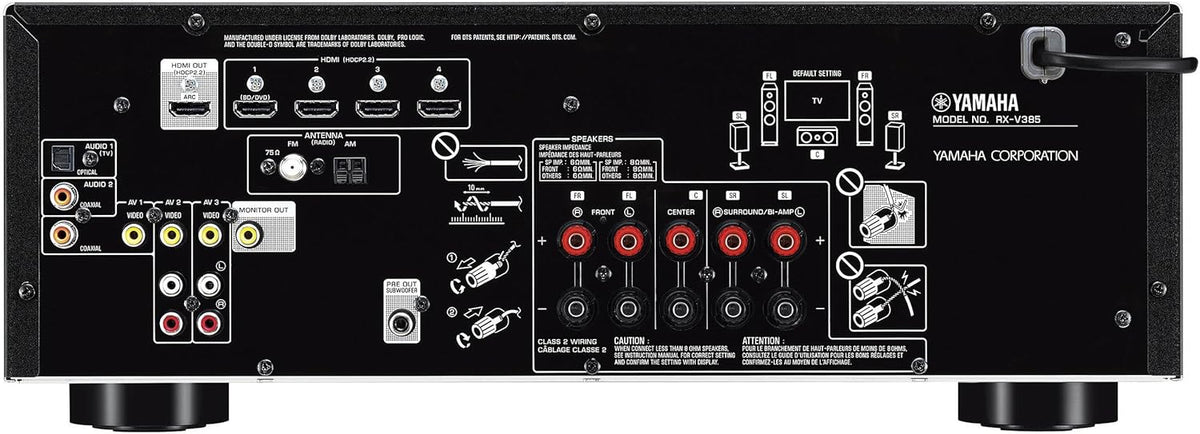 Yamaha Audio YHT-4950U 4K Ultra HD 5.1-Channel Home Theater System with 8" 50W RMS Powered Subwoofer Speakers, True Surround Sound, AV Receiver and Bluetooth Music Streaming Bundle with Accessories