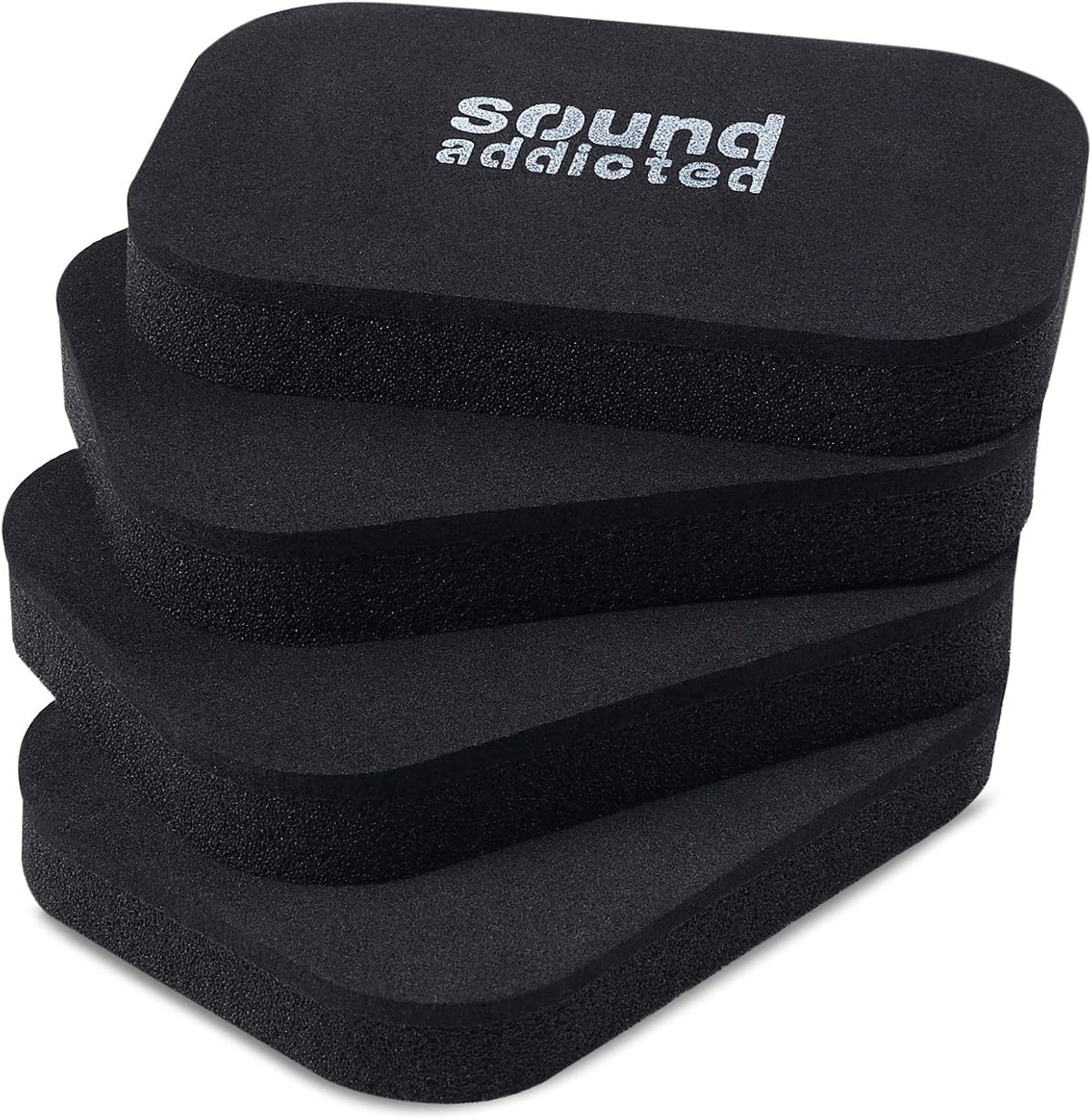 (4Pack) 3.5'' 2.5'' 0.65'' Sound Addicted Isolation Pads for Soundbar - Anti Vibrations Foam Pads Feet x x Suitable
