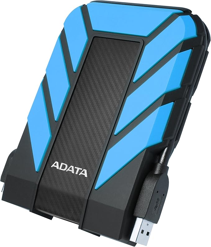 ADATA HD710 Pro - 2 TB External Hard Drive - Shockproof Waterproof &amp Dustproof - Durable Storage - For Gamers Students &amp Professionals - Mac PC &amp Linux Compatible - Blue - AHD710P-2TU31