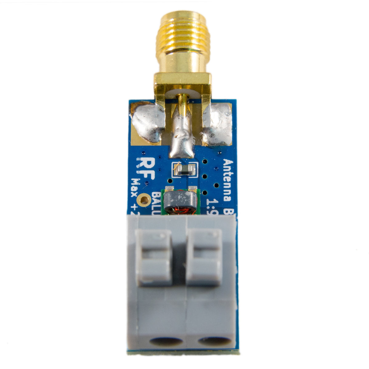 Balun One Nine v1 - Tiny Low-Cost 1:9 HF Antenna Balun and Unun with Antenna Input Protection for Ham It Up, RTL-SDR, HackRF and Other HF-Capable