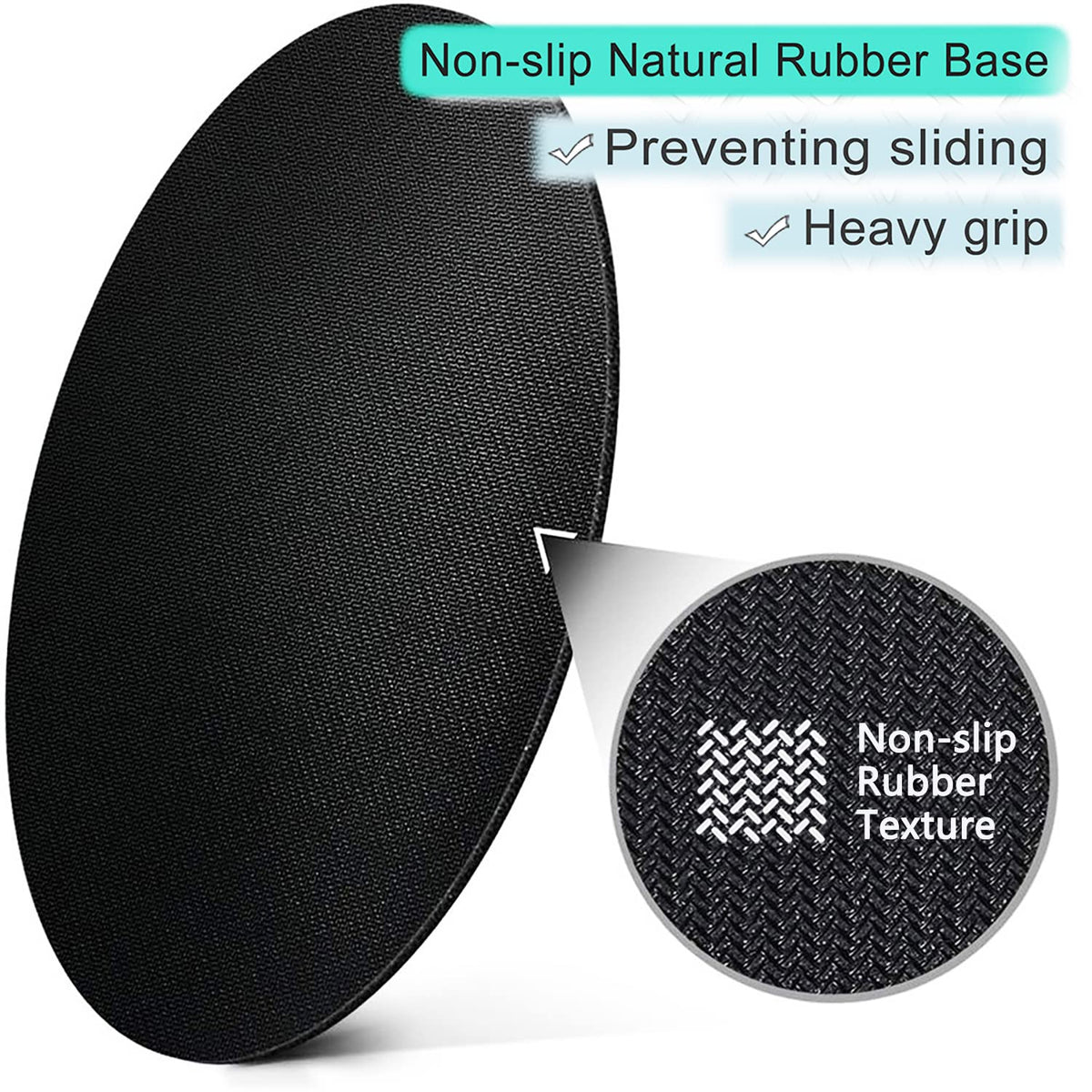 ITNRSIIET Round Mouse Pad with Stitched Edge Premium-Textured Waterproof Non-Slip Rubber Base Desktop Protection Mat Diameter 8.7 inches, Succulents