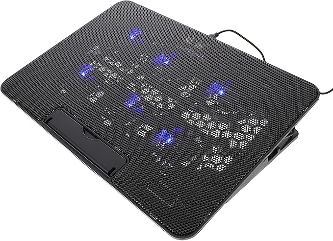 Vaguelly Laptop Cooling Pad 15.6 Inch with 1 Quiet Fan Black Laptop Cooler Stand for Gaming and Office Use Portable Cooling Base Compatible with 15.6 Notebooks