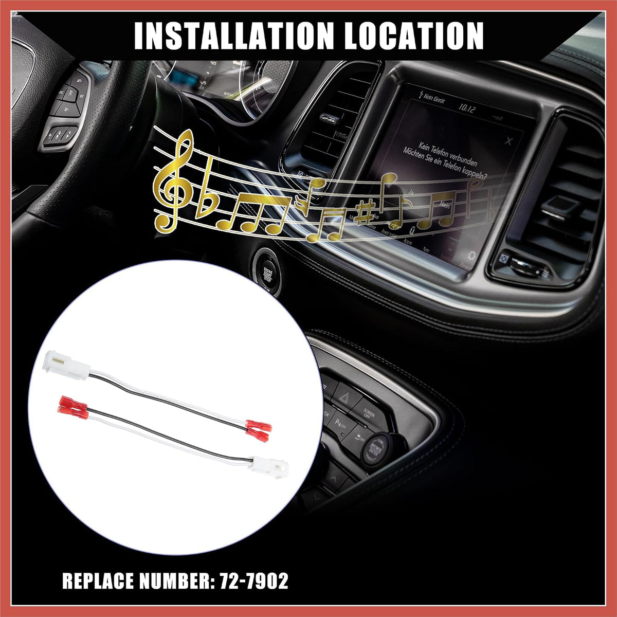 1500 2 ACROPIX Front/Dash Tweeters Speaker Wiring Harness Adapter Connector Plug for Dodge for Ram for Jeep