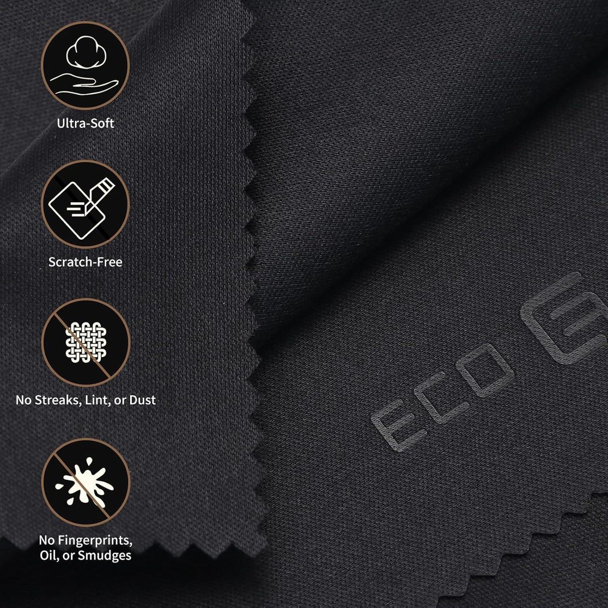 50 Pack (5.5 3 inches) Eco-Fused Microfiber Cleaning Cloths - - x for Cleaning Glasses, Spectacles, Camera Lenses