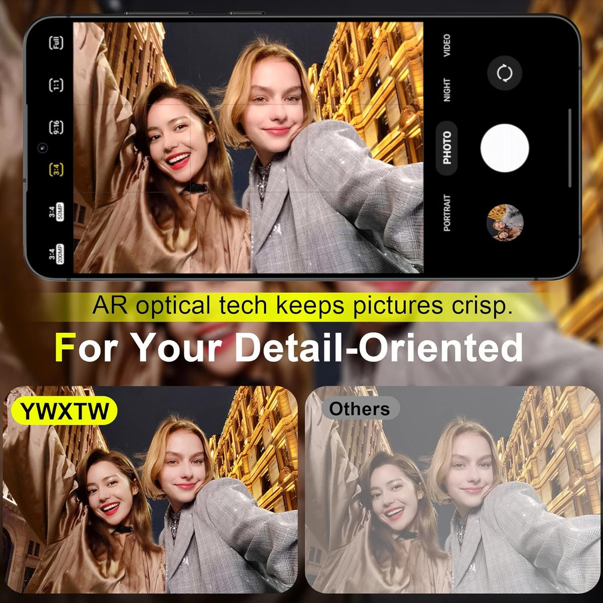YWXTW Camera Lens Protector for Samsung Galaxy S25+ Plus Accessories [1:1 Fit & Ultra Clarity] 9H Tempered Glass Metal Individual Ring Camera Cover Screen Protector, Case Friendly (Multi-Coloured)