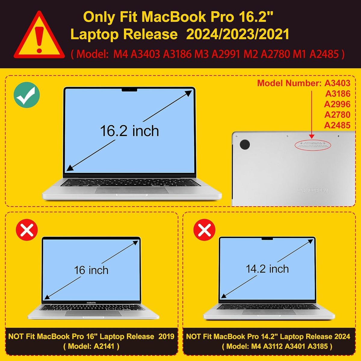 for MacBook Pro 16 inch Case 2021 2022 2023 2024 Release A3186 A3403 M4 A2991 M3 A2780 M2 A2485 M1 Pro/Max, Hard Shell Case with Screen Protector & Keyboard Cover, Watercolor Flowers
