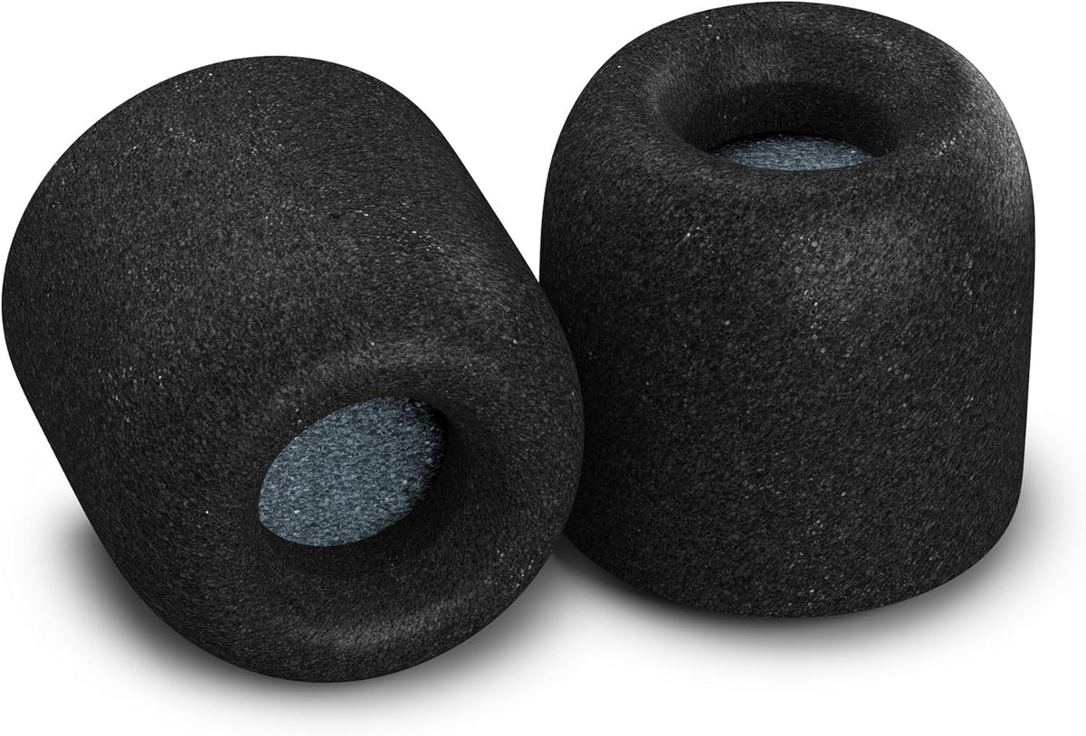 Comply 600 Core Series | Memory Foam Replacement IEM Ear Tips for Truthear, Sennheiser, Moondrop & More | Superior Noise Isolation, Ultimate Comfort, Secure Fit | TechDefender, Black, Medium(3 Pairs)