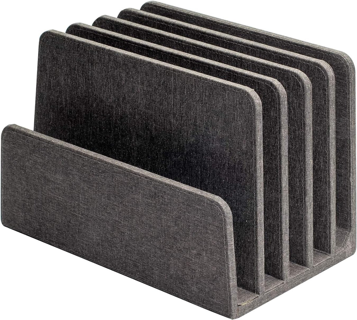 MobileVision Multi Device Stand & Organizer for Smartphones, Tablets and Laptops, Executive Dark Gray, 5 Slots