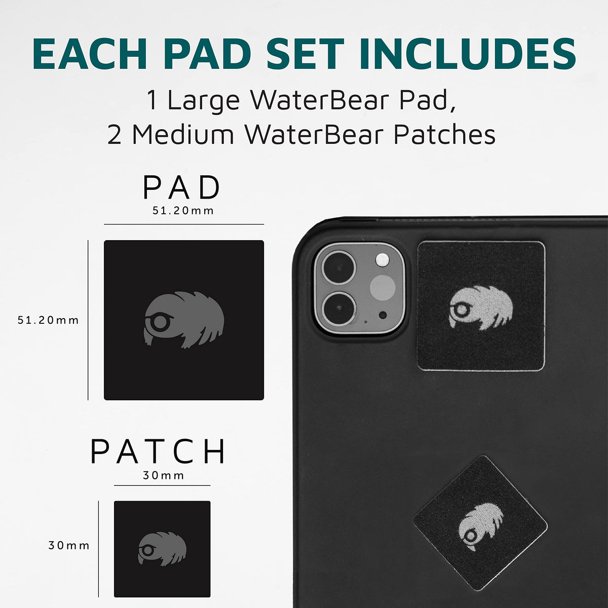 KUVRD Waterbear - Universal Screen Cleaners - Teeny Tiny Cleaning Tools for Your Lenses & Screens - 4-Pack - (4-Pad Sets)