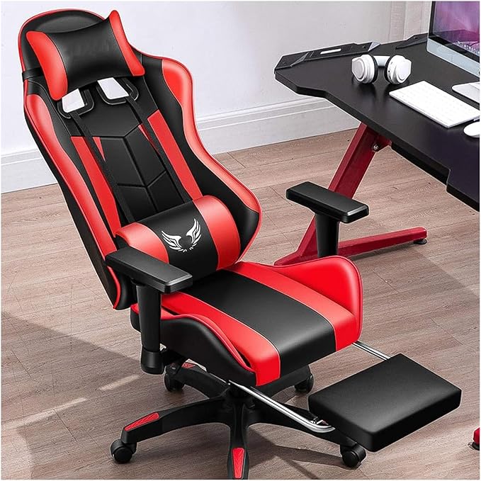 Chair Ergonomic Gaming Chair with Headrest and Breathable Skin-Friendly Mesh with Footrest Ergonomic Design PC Gaming Chair Desk Chair Executive (Color : Light Green Size : Pink)