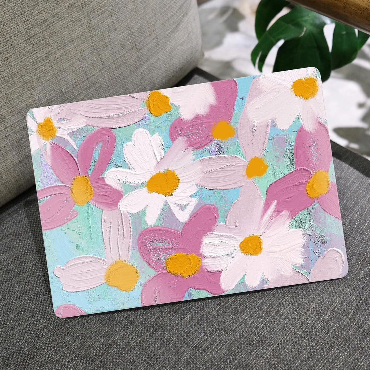 MEEgoodo Case for MacBook Air M4/M3/M2 13.6 inch 2025 2024 2022, Fit Model A3240 A3113 A2681, Compatible with MacBook Air 13 inch, Laptop Hard Shell Case with Keyboard Cover, Art Plants Floral