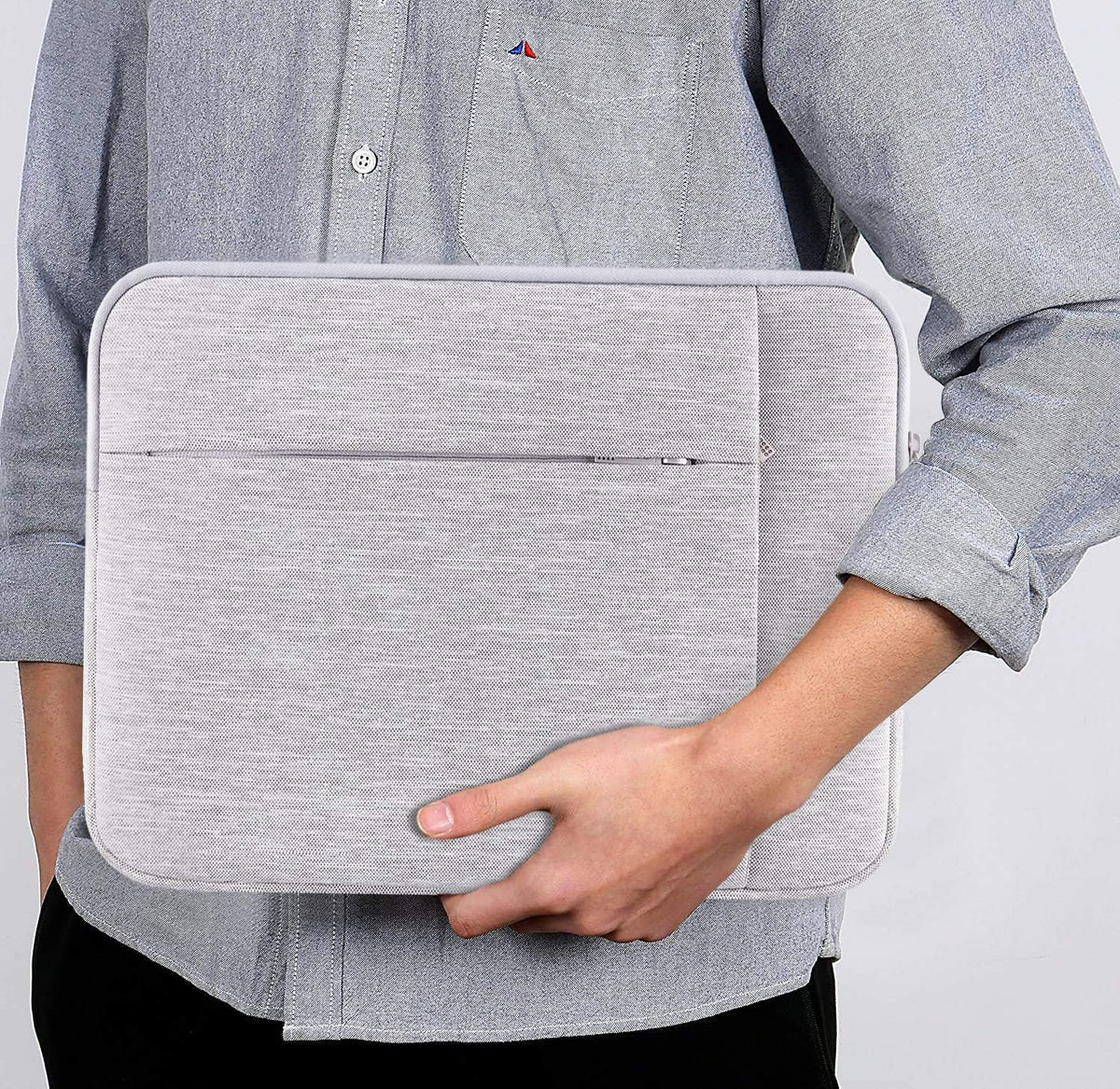 Lacdo Tablet Sleeve Case for 13 inch New iPad Air M3 M2 2025-2024, 13 inch New iPad Pro M4 2024, 12.9" iPad Pro 6 5 4 3 with Magic Keyboard and Smart Keyboard Folio, Water-Resistant Tablet Bag, Gray