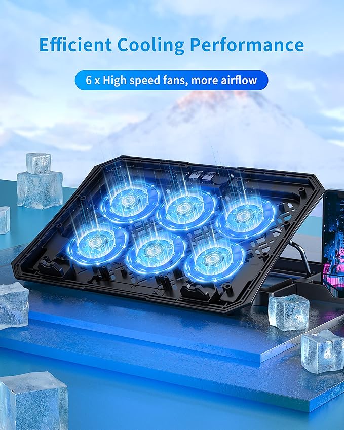 AICHESON S039 Laptop Cooler and Gaming Laptop Cooling Stand AA2 Set